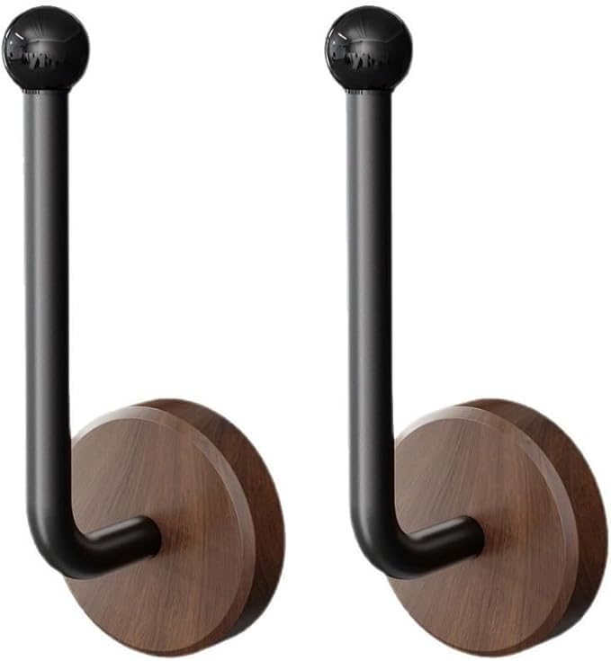 Shopsylan 2PCS Hole-free hairpin storage rack with door-mounted hooks, retro clothes hanger, hair tie storage, bathroom and bedroom hair accessory sticky hooks