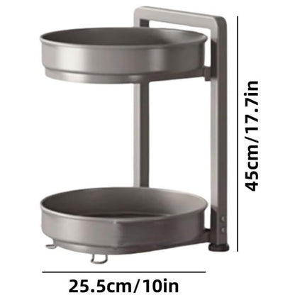 Shopsylan Rotating Spice Rack, Seasoning Storage Rack, Turntable Storage Stand, Multi-layer Display Rack, Countertop Organizer for Kitchen, Bathroom, Living Room(White,10 * 10 * 17.7in)