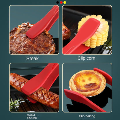 Sylan Silicone Tongs for Cooking, Red Heat Resistant Kitchen Tongs with Silicone Tips (11inch), Non-Scratch Food Tongs for Flipping, Serving, Salad, BBQ Serving Toast, Dishwasher Safe