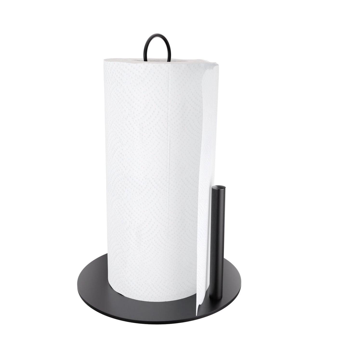 Shopsylan Kitchen Paper Holder Desktop Paper Storage Non-Slip Wreath Base Roll Paper Holder Black
